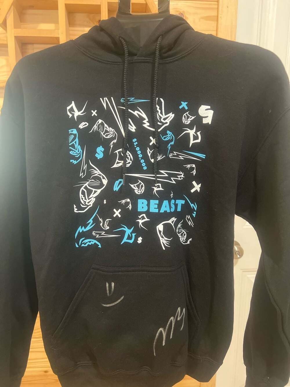 MrBeast Limited Edition Signed 1 Million Subscriber Black Hoodie